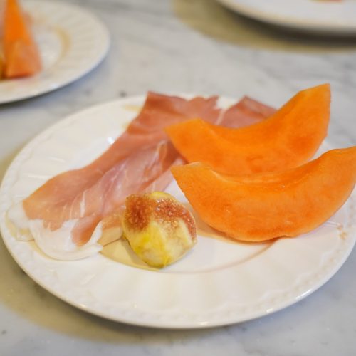 Thinking of summer: Prosciutto and melon and more.